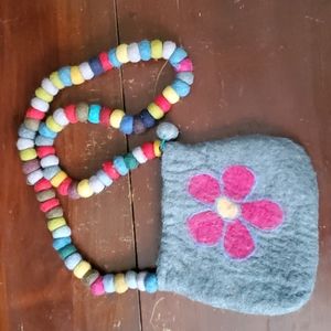 Adorable needle felted purse